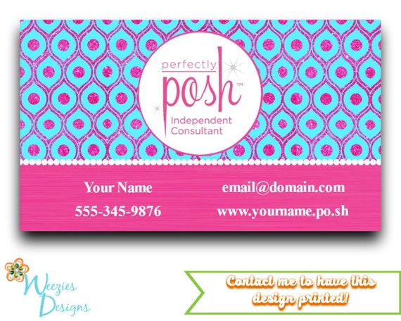 Perfectly Posh Business Card Direct Sales Marketing