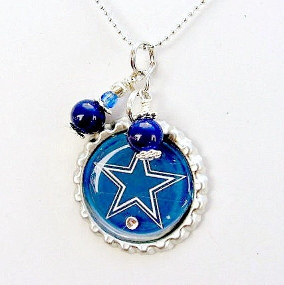 Dallas Cowboys Football Necklace Dallas by SportsJewelryStudio