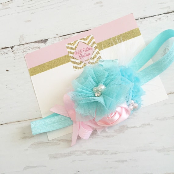 items similar to pink feather embellished with satin items similar to aqua light pink headband chiffon satin items similar to pink feather embellished with satin items similar to aqua light pink headband chiffon satin