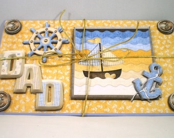 Handmade 3D money wallet for Dad,nautical,birthday,fathers day