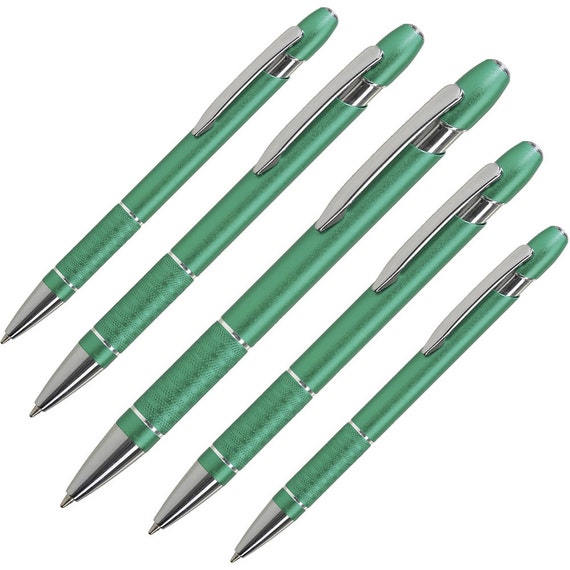 Solar Green Promotional Ballpoint Pens Set of 5 GREEN Pens