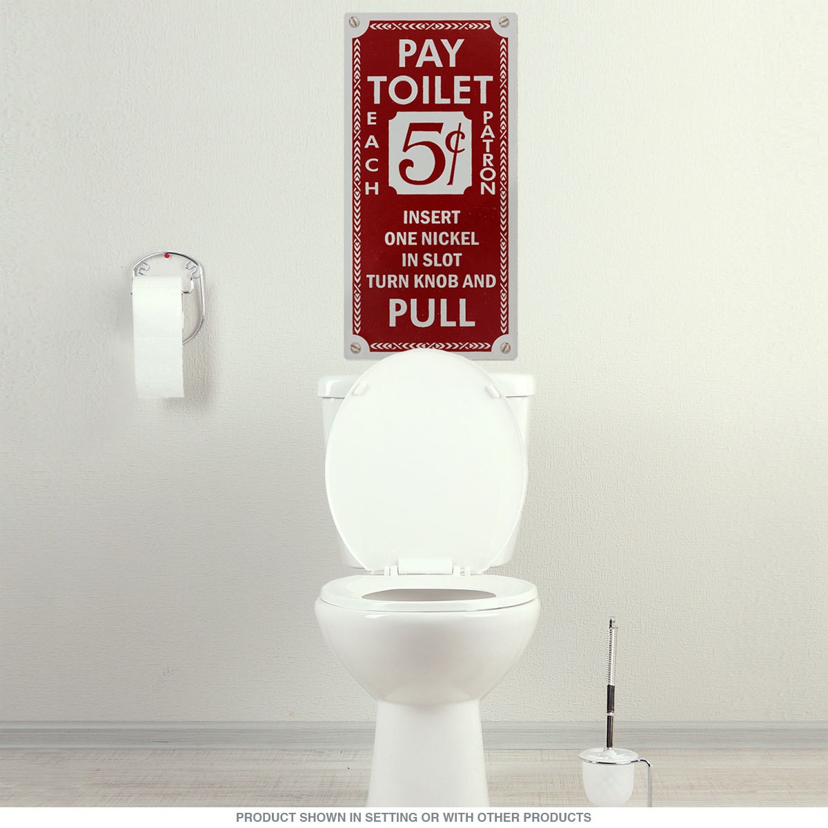 Pay Toilet 5 Cents Vintage Style Wall Decal 54785