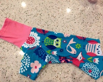 LG Owls Light Weight Cotton Knit Jammies!!!! Hooded Pajamas PJ's Clothes Large 20% goes to Crest Care Rescue