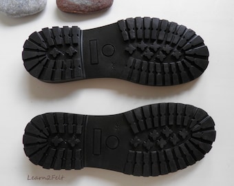 Rubber soles for felted shoes, felted boots. Shoe soles, women. TR black flexible shoe soles. Quality EU standard thermo rubber.