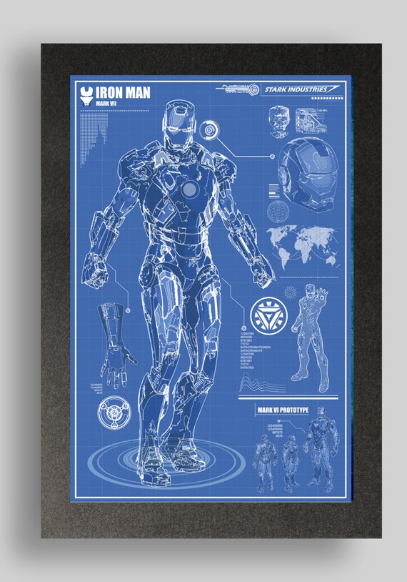 Iron Man Suit Mark 1 Blueprints