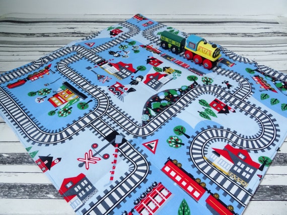 Fold away train track play mat travel train track by SarahSewsIt