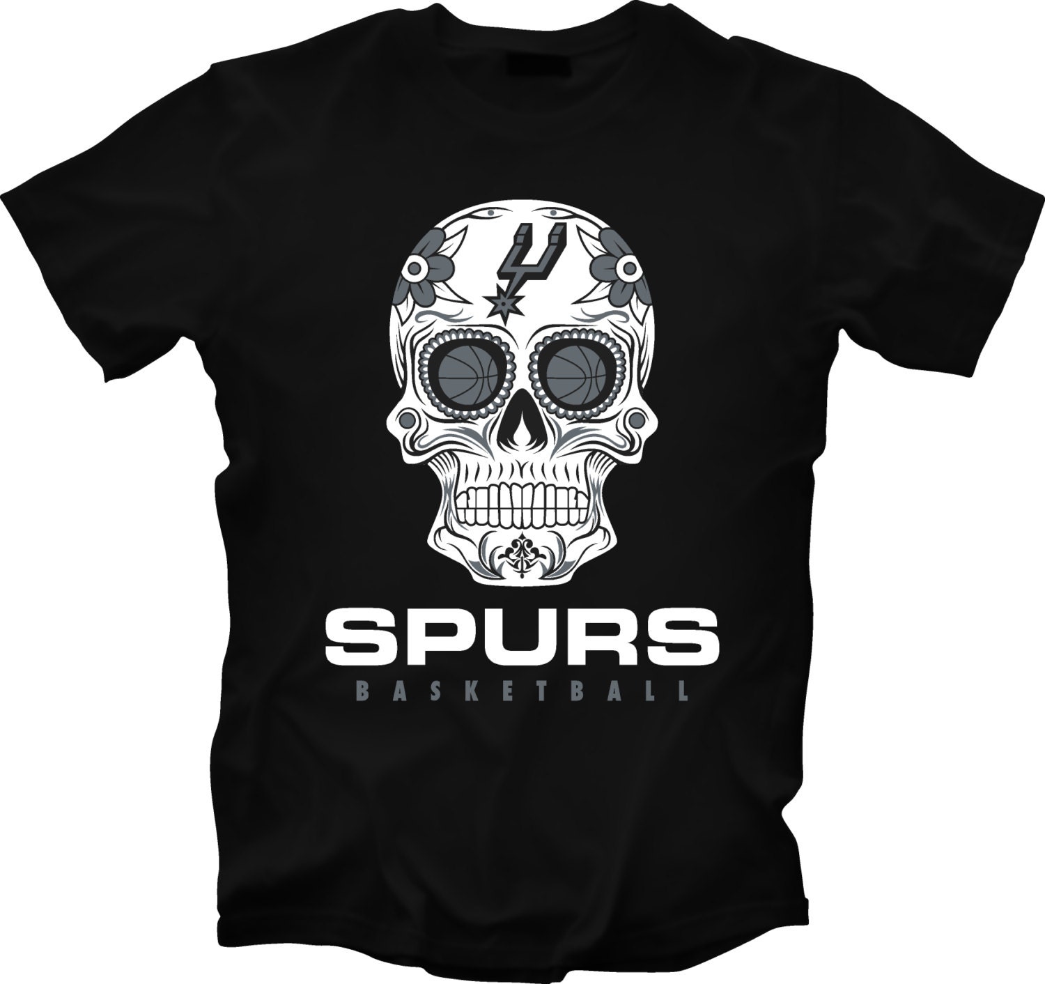 spurs sugar skull shirt