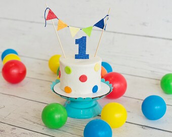 Rainbow Cake Topper Banner