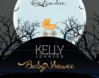 Halloween Themed Baby Shower Invitation