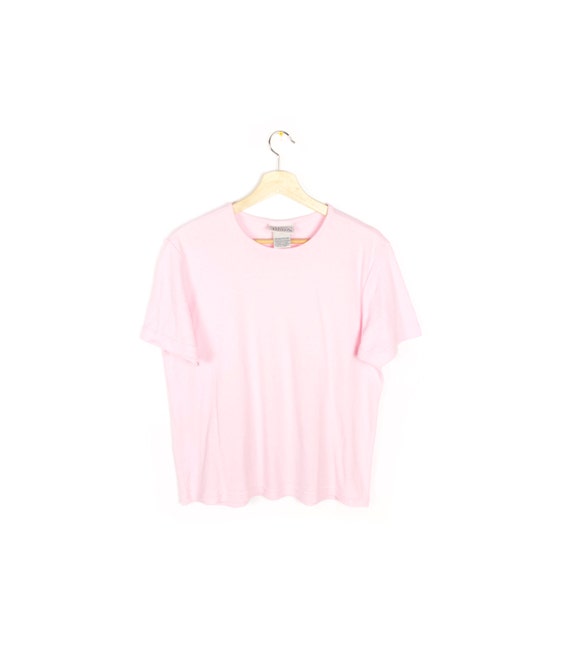 pastel pink shirt vintage 90s soft pink t-shirt basic tee