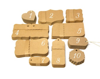 100 Custom tags front and back printing / custom gift tags / custom hang tags / custom labels / bracket tags brown kraft cardstock