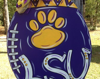 LSU, Tigers, Football Door Hanger, Door Wreath, Louisiana
