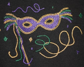 Mardi Gras Mask machine embroidery design