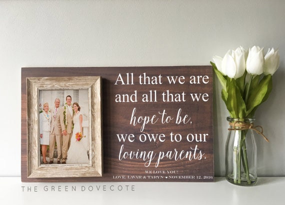 Mother Of The Bride Gift Wedding Gift For Parents Parents