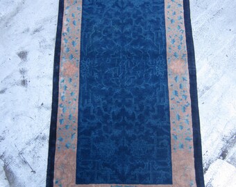 Antique Peking Chinese Oriental Rug , Northeast China 1920's , 5.9 x 3