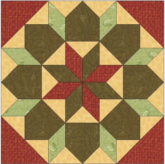 Star of Bethlehem Paper Piece Template Quilting Block Pattern