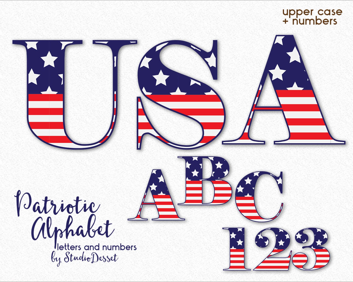 Download Patriotic Letters, USA Alphabet Cliparts, USA Letters ...