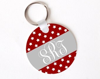 Custom Key Tag - Monogram Key RIng - Personalized Key Ring - Monogram Gift - Personalized Gift for Her