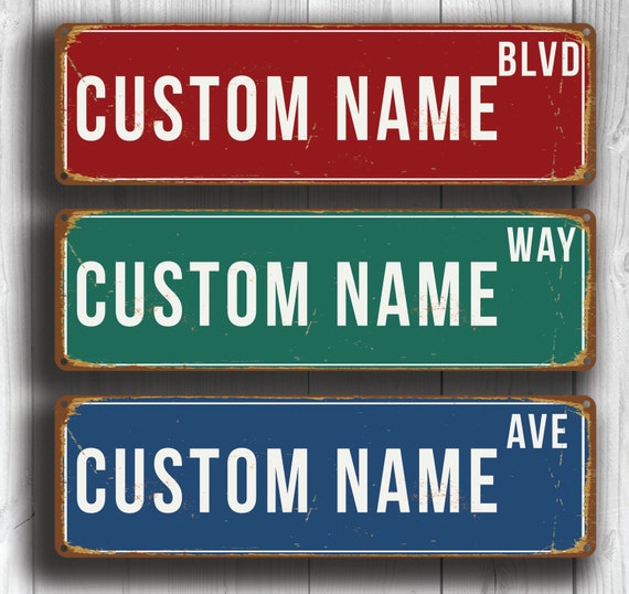 Custom BOULEVARD SIGN Personalized STREET Sign Custom Street