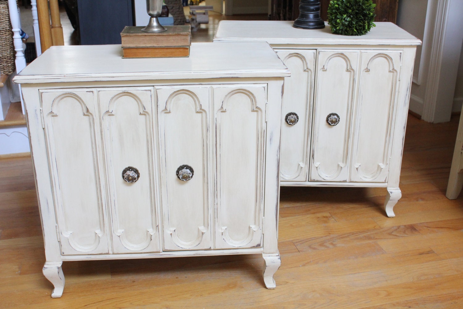 Pair Vintage Nightstands Annie Sloan Chalk Paint Bedside