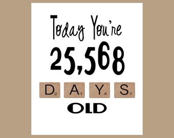 70th Birthday Card, The Big 70, Milestone Birthday, 1947 Birthday Card, Custom Birthday Card