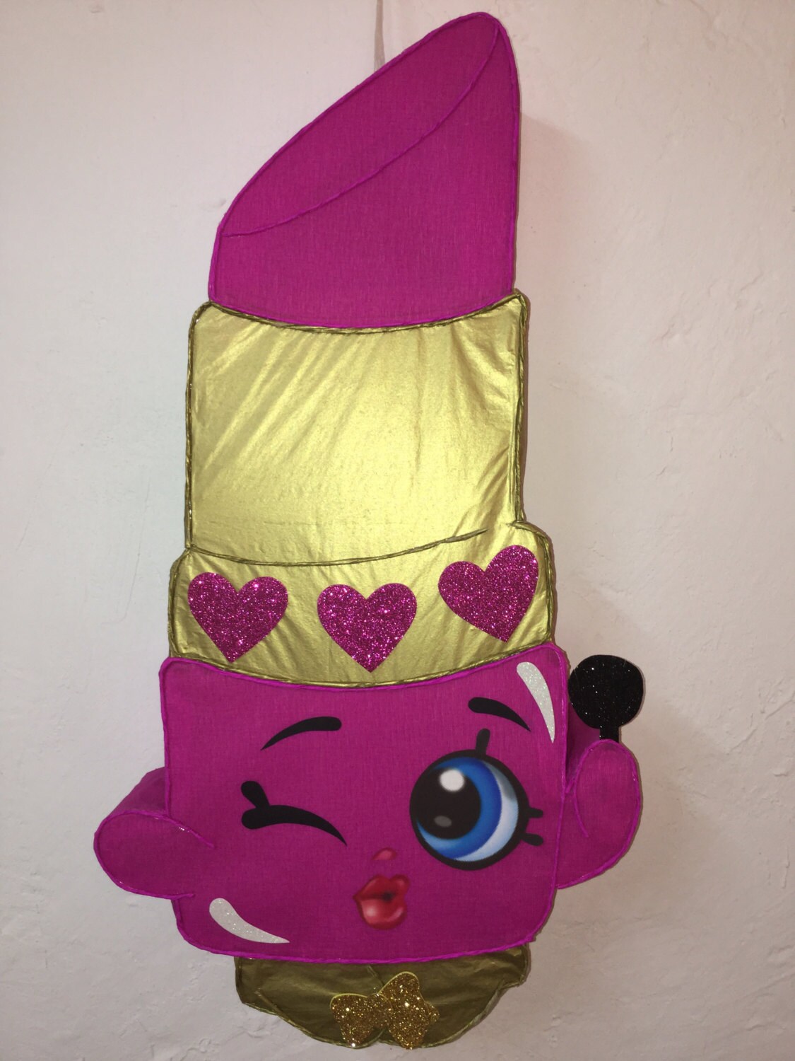 Shopkins lipstick Pinata. Inspired. Shopkins Birthday Party