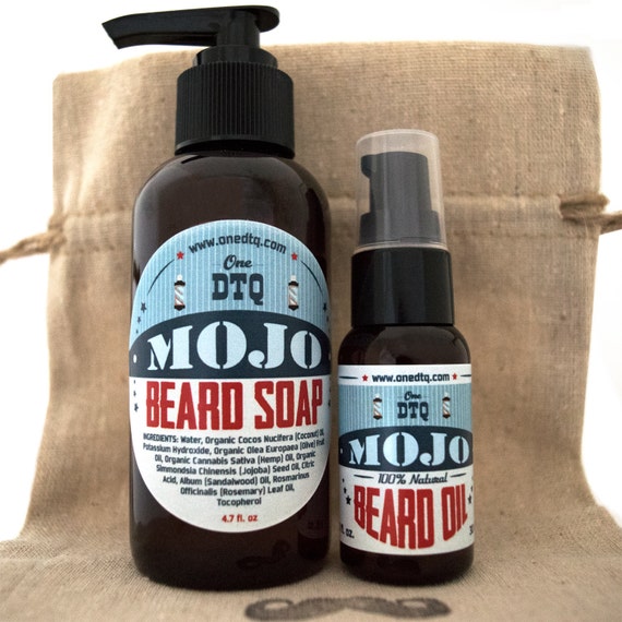 MOJO Beard and Mustache Care Gift Set beard soap and beard