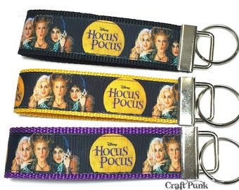 Hocus Pocus, Sanderson Sisters, Keychain Wristlet, Cult Classic, Keychain, Halloween, Horror Keychain, Goth