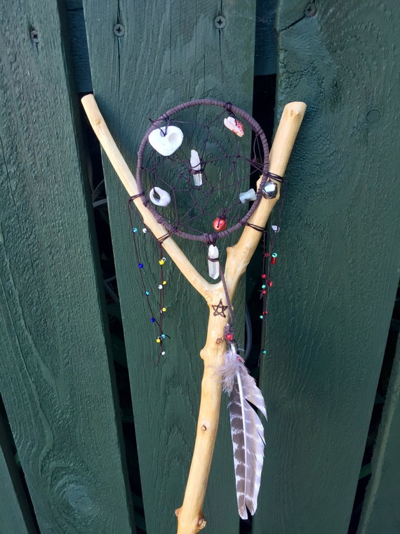 Hand Crafted Witches Stang / Staff / Stave / Dream Catcher