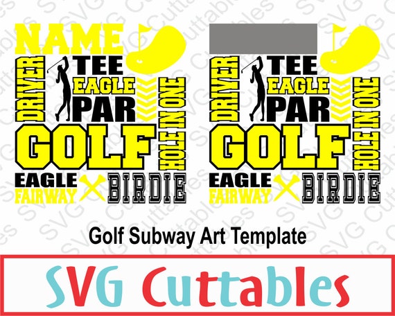Download Golf SVG Golf Subway Art SVG DXF Vector Digital Cut File