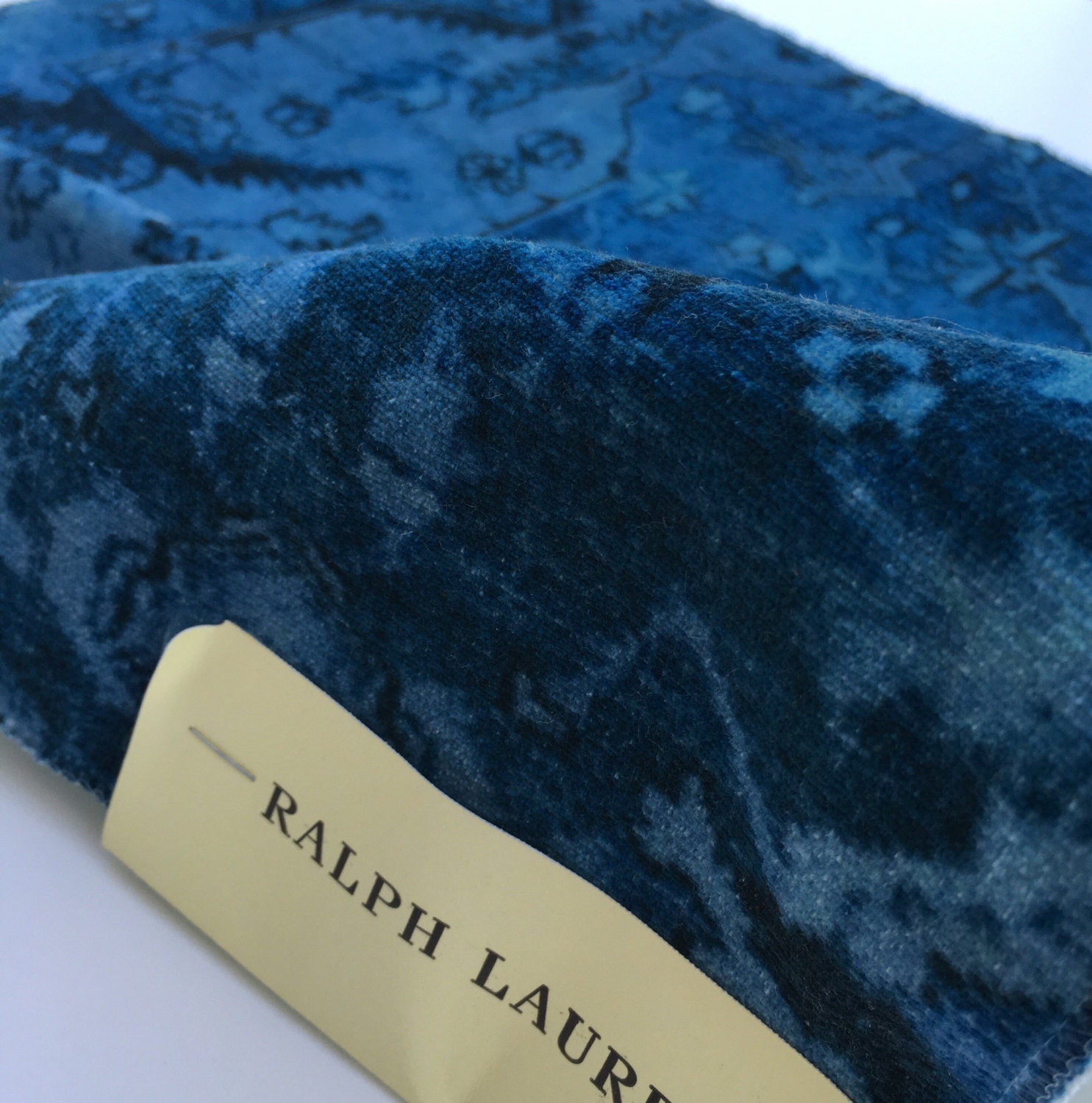 Blue Velvet Fabric RALPH LAUREN Fabric Anglesey Velvet Duck