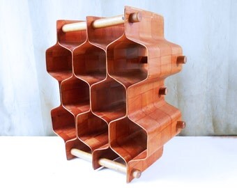 Bentwood Honeycomb Wine Rack by Torsten Johansson, Sweden
