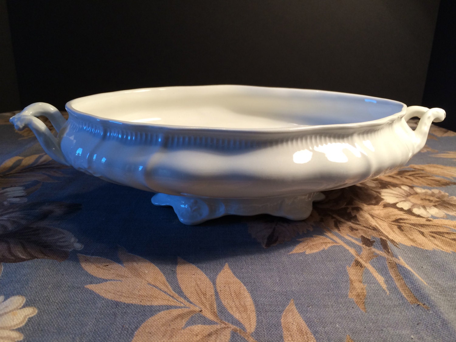 ENGLISH SERVING BOWL Johnson Brothers Porcelain with Handles, England