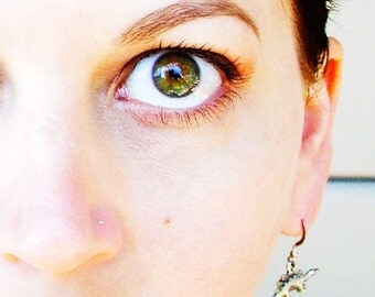 Nose Stud - Teeny Tiny Sterling Silver 1mm Ball - 22 Gauge or 24 Gauge or 26 Gauge - Nose Ring - Nostril Screw