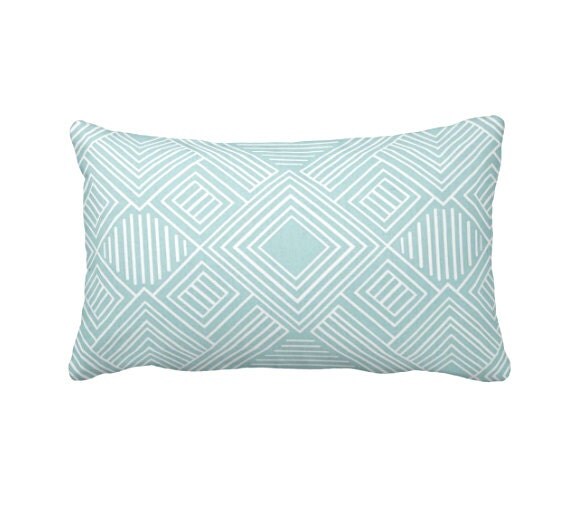 Blue Lumbar Pillow Covers Light Blue Pillow Covers Decorative