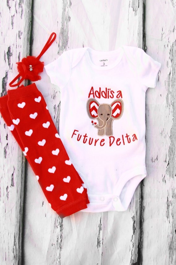Baby Girl Future Delta Onesie Delta Sigma by LoveAndLollipopsBaby