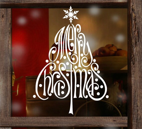 merry christmas snowflake tree window stickers decorations merry christmas snowflake tree window stickers decorations