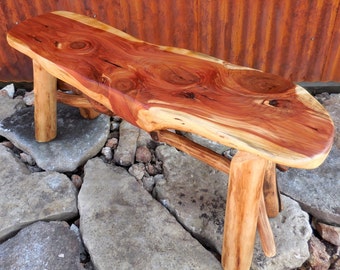 wood slab bench – Etsy