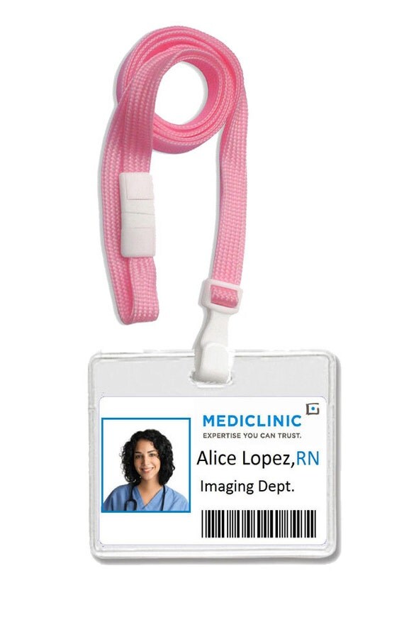 MRI Safe 3/8 Breakaway Lanyard Clear PVC Badge Holder