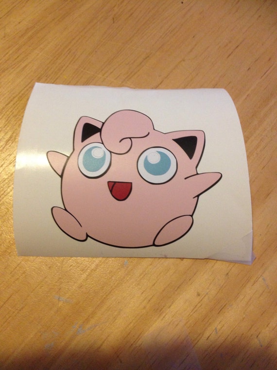 Jigglypuff Pokemon Vinyl Sticker by HarmonysMusic19 on Etsy