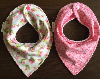 SALE!! Baby girl floral bandana bibs