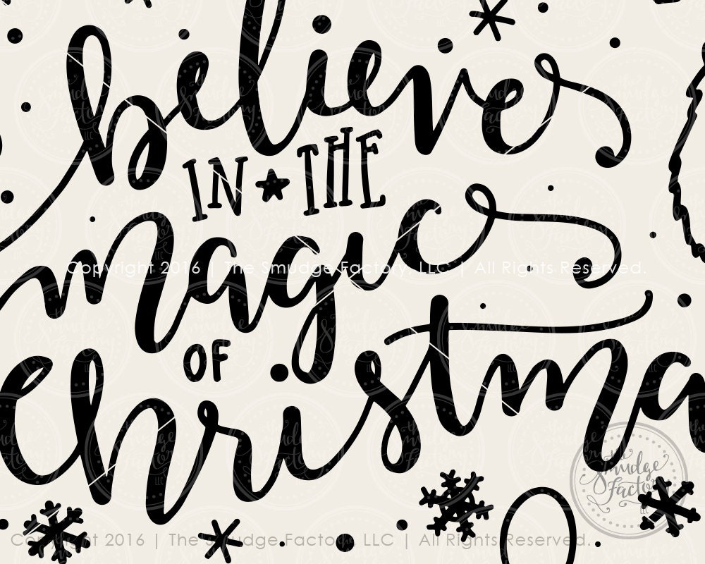 Download Christmas SVG Cut File Santa SVG Believe In The Magic Of