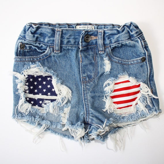 Let Freedom Ring Shorts 4th of july distressed by DudleyDenim