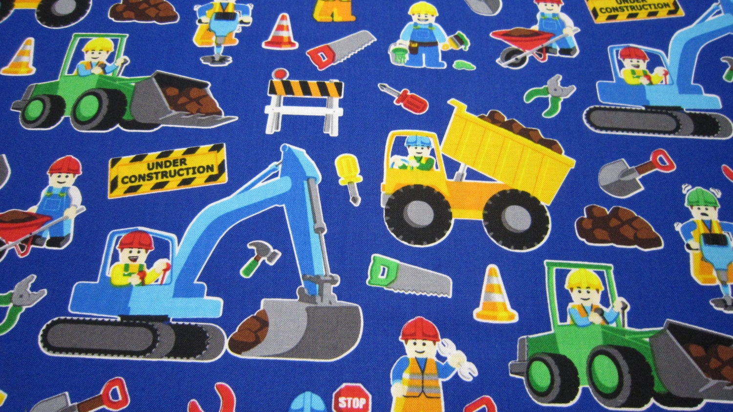 Childrens Construction Cotton Fabric by Timeless Treasures in