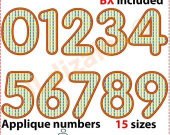 Applique Number set. Embroidery numbers. Birthday numbers embroidery design. Numbers applique design. Machine embroidery design