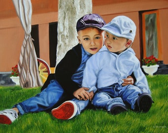 custom portrait canvas painting child custom portrait children painting custom art - Children Painting Pictures custom portrait canvas painting child custom portrait children painting custom art - Children Painting Pictures