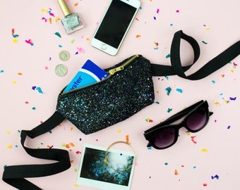 Midnight Glitter Party Bum Bag (Fanny Pack)