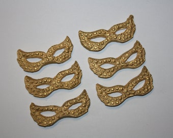 Fondant Masquerade Mask Fondant Cupcake Topper - 1 dozen ANY COLOR