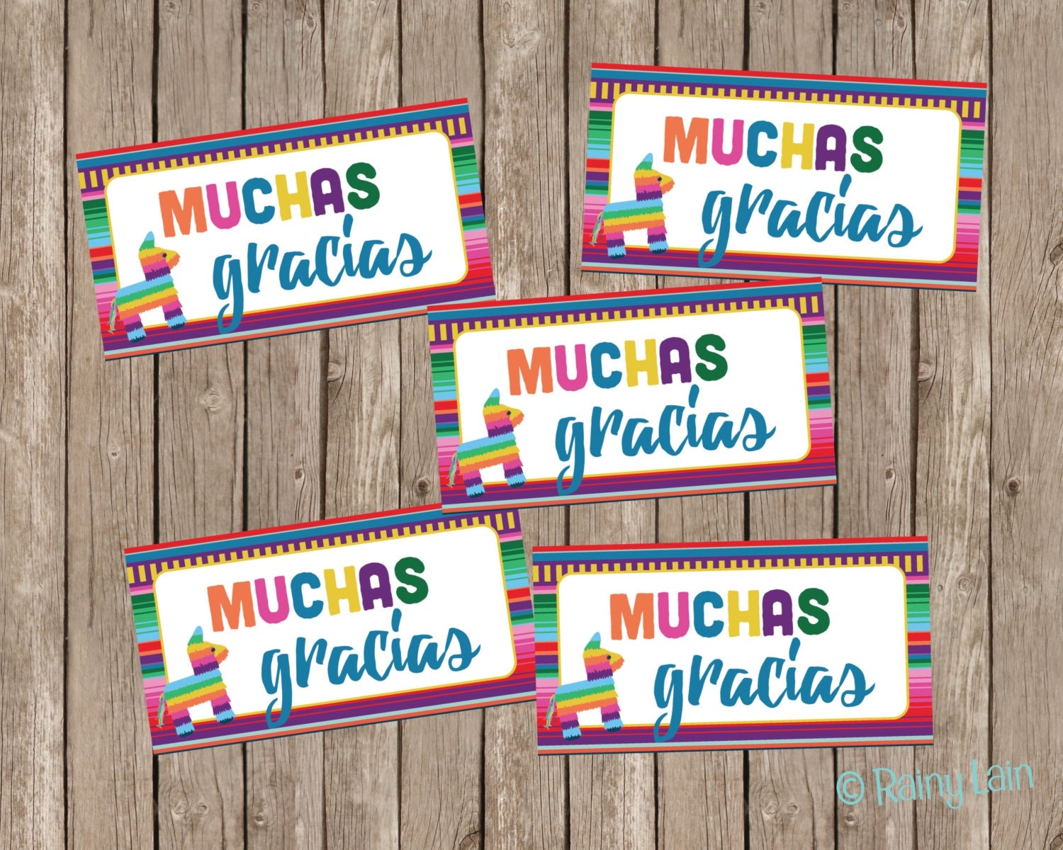 Muchas Gracias Thank You Tag Instant Download Fiesta