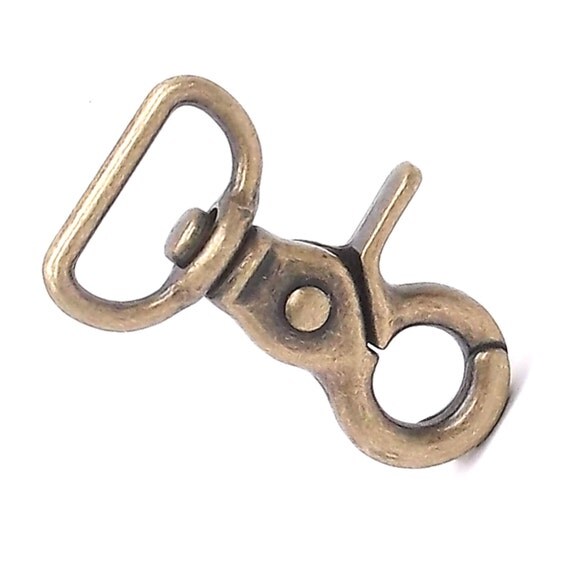 Spring Loaded Trigger Snap Antique Brass Plated 1 2.5